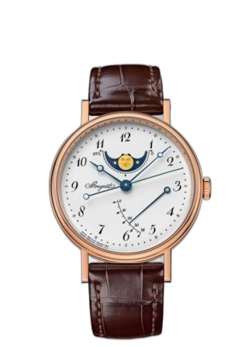 [8787BR/29/986] Classique 8787 Moonphase Rose Gold / Grand Feu Enamel