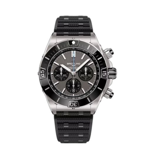 [EB0136251M1S1] Super Chronomat B01 44 Titanium / Grey / Rubber Rouleaux