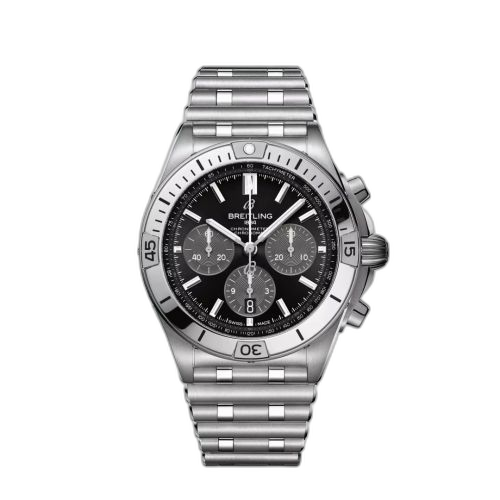 [AB01341B1B1A1] Chronomat B01 42 Stainless Steel / Black / UK