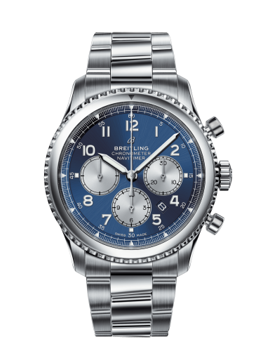 [AB0117131C1A1 (aka: AB0117131C1A1, AB011713.C999.188A)] Navitimer 8 B01 Chronograph 43 Stainless Steel / Blue / Bracelet