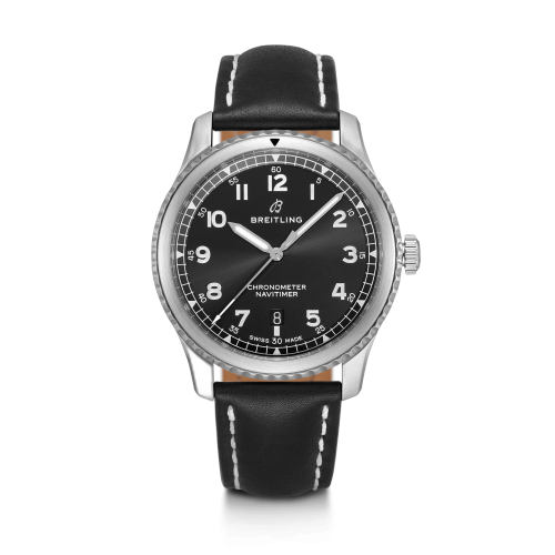 [A17314101B1X1 (aka: A1731410.BG68.489X)] Navitimer 8 Automatic 41 Stainless Steel / Black / Black Calf