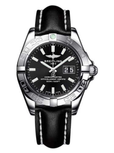 [A49350L2.BE58.428X] Galactic 41 Stainless Steel / Onyx Black / Calf