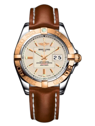 [C49350L2.G701.425X] Galactic 41 Stainless Steel / Rose Gold / Sierra Silver / Calf