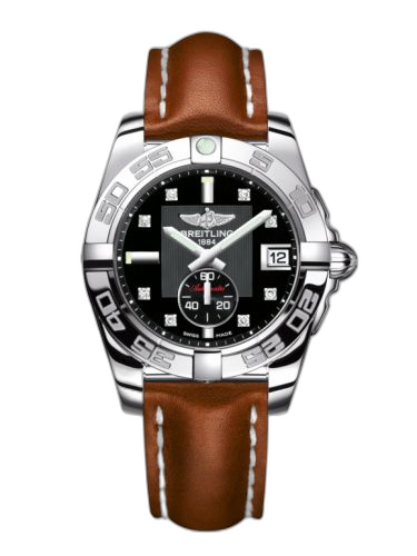 [A3733012/BD02/412X/A16BA.1] Galactic 36 Automatic Stainless Steel / Volcano Black Diamond / Calf