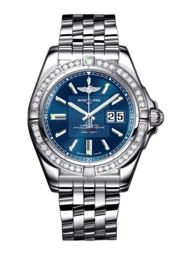 [A49350LA.C806.366A] Galactic 41 Stainless Steel / Diamond / Metallica Blue / Bracelet