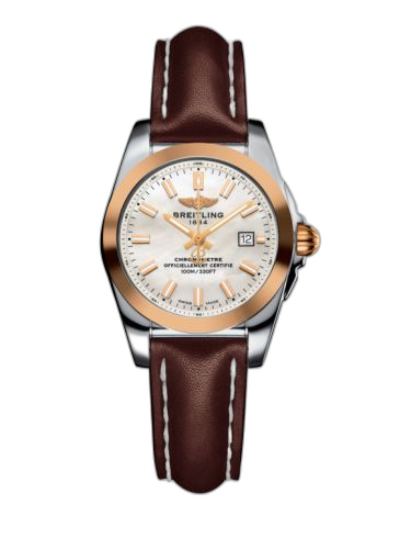 [C7234812/A791/484X/A12BA.1] Galactic 29 Stainless Steel / Rose Gold / Pearl / Calf