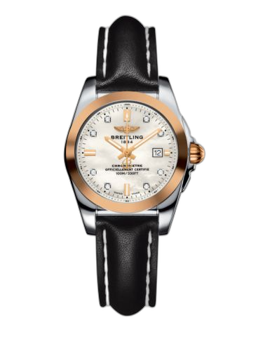 [C7234812/A792/477X/A12BA.1] Galactic 29 Stainless Steel / Rose Gold / Pearl Diamond / Calf