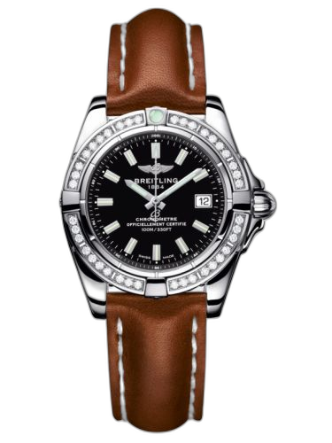 [A71356LA.BE76.406X] Galactic 32 Stainless Steel / Diamond / Onyx Black / Calf