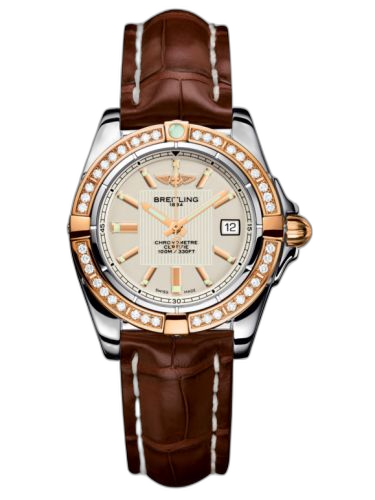 [C71356LA.G704.778P] Galactic 32 Stainless Steel / Rose Gold / Diamond / Sierra Silver / Croco