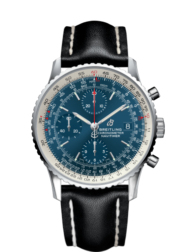 [A13324121C1X1 (aka: A1332412.CA02.435X)] Navitimer 1 Chronograph 41 Stainless Steel / Blue / Calf / Pin