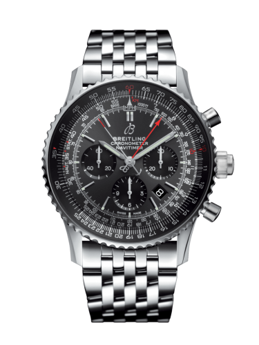 [AB03102A1F1A1] Navitimer Rattrapante Stainless Steel / Stratos Gray / Bracelet / Boutique Edition