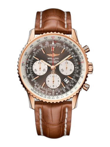 [RB012012.Q606.737P] Navitimer 01 43 Red Gold / Bronze / Alligator