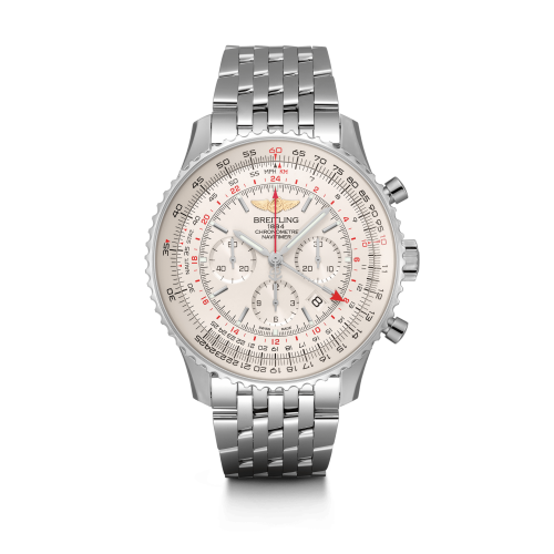 [AB0441211G1A1] Navitimer GMT Stainless Steel / Silver / Bracelet