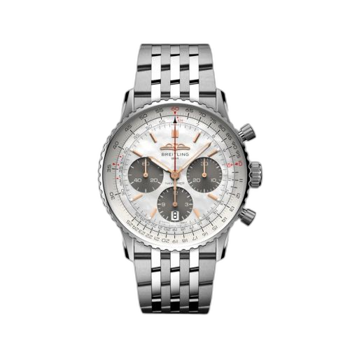 [AB0139211A1A1] Navitimer B01 Chronograph 41 Stainless Steel / MOP Japan / Bracelet