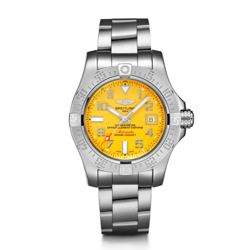 [A17331101I1A1 (aka: A1733110/I519/169A)] Avenger II Seawolf Stainless Steel / Cobra Yellow / Bracelet
