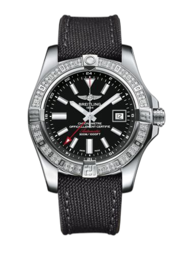 [A3239053.BC35.109W] Avenger II GMT Stainless Steel / Diamond / Volcano Black / Military