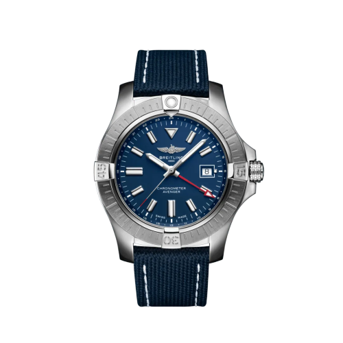 [A32395101C1X1] Avenger Automatic GMT 45 Stainless Steel / Blue / Military / Pin