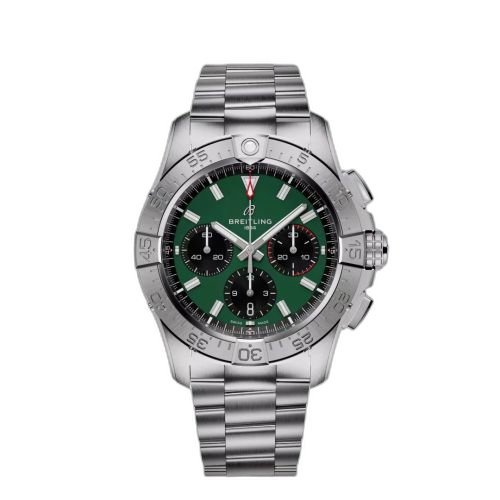 [AB0146101L1A1] Avenger B01 Chronograph 42 Stainless Steel / Green / Bracelet