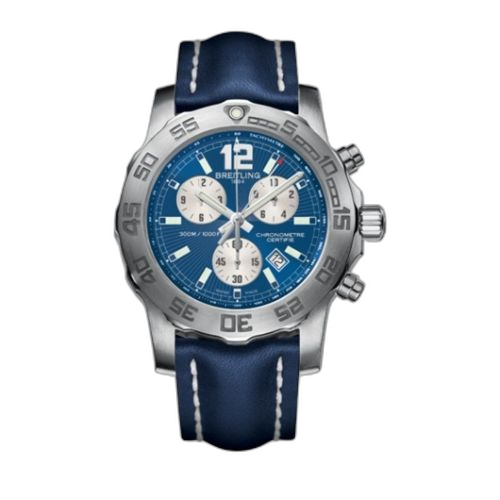 [A7338710C848105X] Colt Chronograph II Blue / Calf