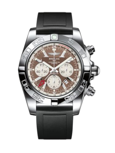 [AB041012.Q586.135S] Chronomat 47 GMT Stainless Steel / Metallica Brown / Rubber