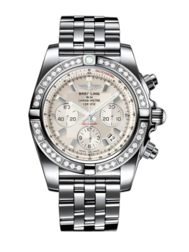[AB011053.G684.375A] Chronomat 44 Stainless Steel / Diamond / Sierra Silver / Bracelet
