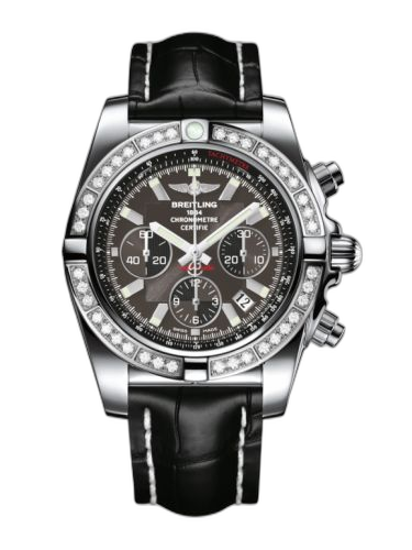 [AB011053.M524.743P] Chronomat 44 Stainless Steel / Diamond / Carbon Black / Croco