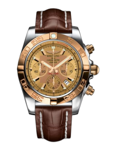 [CB011012/H548/739P/A20BA.1] Chronomat 44 Stainless Steel / Rose Gold / Golden Sun / Croco / Pin