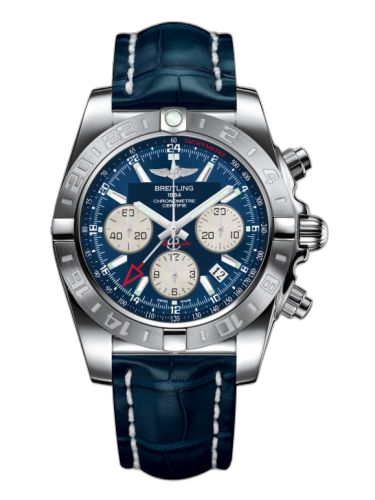 [AB042011.C851.731P] Chronomat 44 GMT Stainless Steel / Metallica Blue / Croco