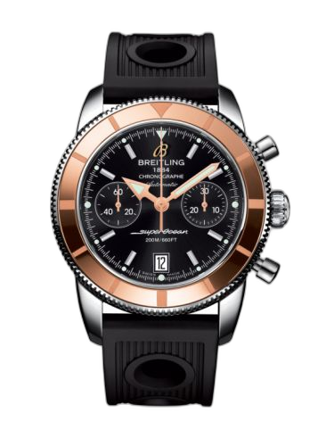 [U2337012.BB81.200S] Superocean Heritage 44 Chronograph Stainless Steel / Red Gold / Black / Rubber