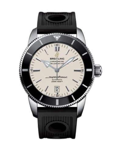 [AB202012/G828/201S/A20D.2] Superocean Heritage II 46 Stainless Steel / Black / Silver / Rubber / Folding