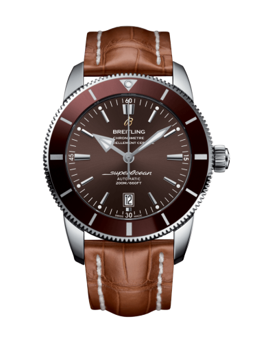 [AB202033/Q618/755P/A20D.1] Superocean Heritage II 46 Stainless Steel / Bronze / Bronze / Croco / Folding