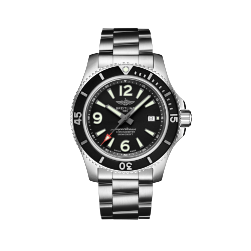 [A17367D71B1A1] Superocean 44 Stainless Steel / Black / Bracelet