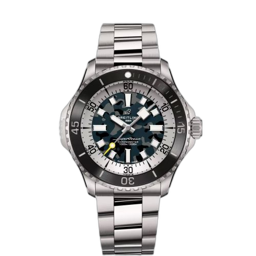 [E10379351B1E1] SuperOcean Automatic 46 Super Diver Titanium / Camouflage / Bracelet