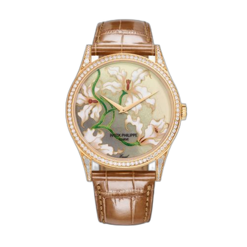 [5077/100R-036] Calatrava 5077 Rose Gold / Diamond / Orchids