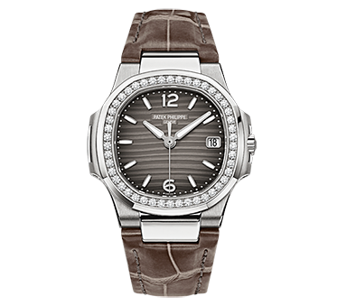 [7010G-012] Nautilus 7010 White Gold / Smoke Gray / Strap