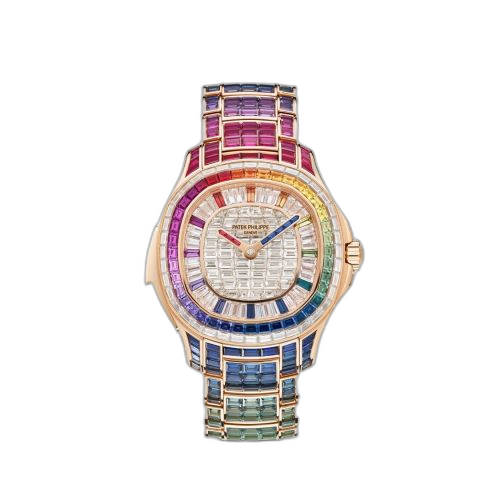 [5260/1455R-001] Aquanaut Luce Minute Repeater Rose Gold - Rainbow / Baguette / Bracelet