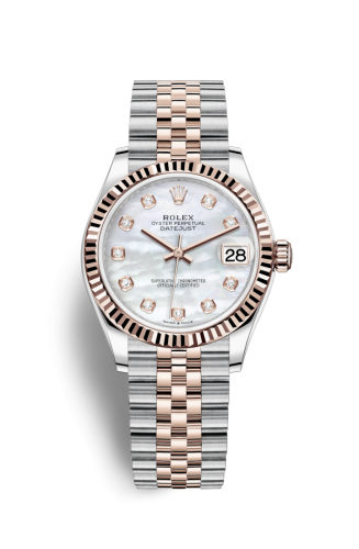 [278271-0026] Datejust 31 Stainless Steel / Rose Gold / Fluted / MOP / Jubilee