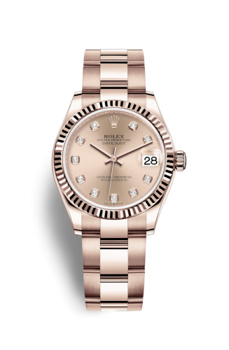 [278275-0030] Datejust 31 Rose Gold / Fluted / Rose - Diamond / Oyster