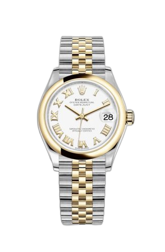 [278243-0002] Datejust 31 Stainless Steel / Yellow Gold / Domed / White - Roman / Jubilee