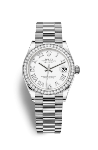 [278289rbr-0007] Datejust 31 White Gold / Diamond / White - Roman / President