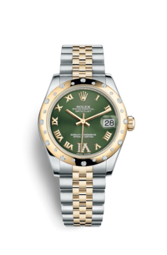 [178343-0011] Datejust 31 Rolesor Yellow Domed Diamond / Jubilee / Olive Roman