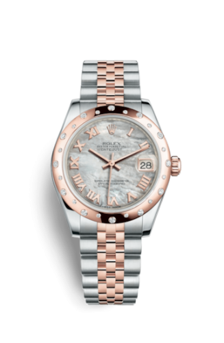[178341-0005] Datejust 31 Rolesor Everose Domed Diamond / Jubilee / MOP Roman