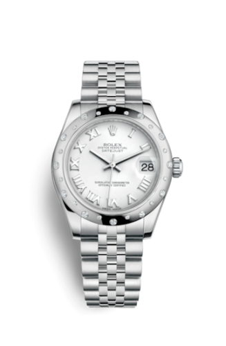 [178344-0005] Datejust 31 Stainless Steel Domed Diamond / Jubilee / White Roman