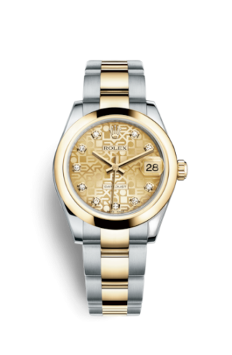 [178243-0027] Datejust 31 Rolesor Yellow Domed / Oyster / Champagne Computer
