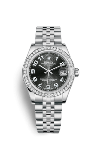 [178384-0033] Datejust 31 Stainless Steel Diamond / Jubilee / Black - Arabic