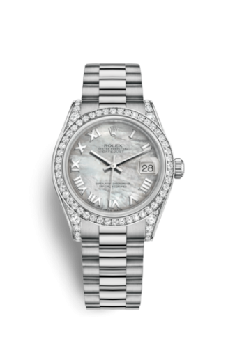 [178159-0047] Datejust 31 White Gold Diamond / President / MOP Roman