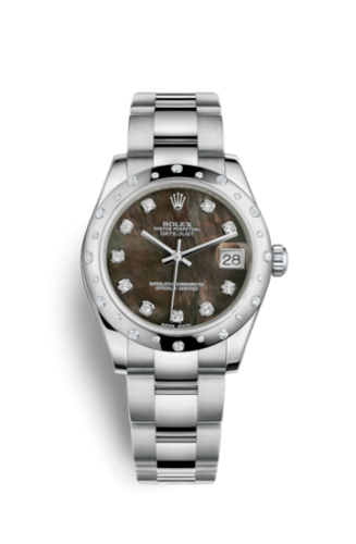 [178344-0015] Datejust 31 Stainless Steel Domed Diamond / Oyster / Black MOP