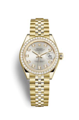 [279138rbr-0020] Lady-Datejust 28 Yellow Gold Diamond / Jubilee / Silver Diamond