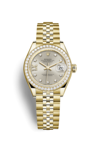 [279138rbr-0002] Lady-Datejust 28 Yellow Gold Diamond / Jubilee / Silver Diamonds