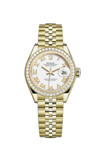 [279138rbr-0032] Lady-Datejust 28 Yellow Gold Diamond / President / White Roman